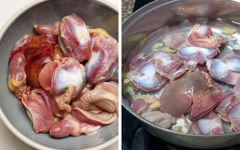 Người nấu cần làm sạch và khử mùi lòng