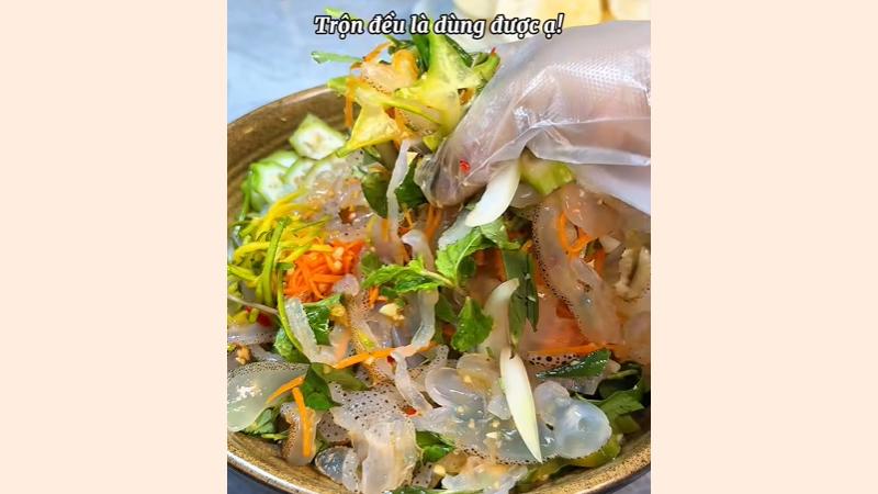 Thành phẩm món gỏi sứa