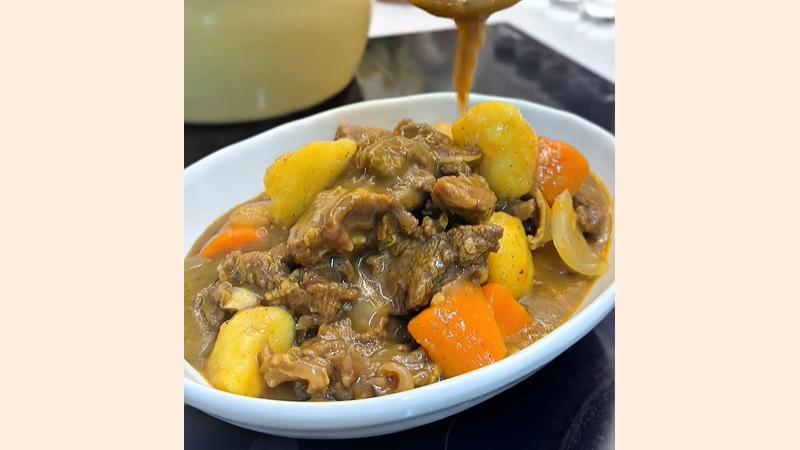 Thành phẩm món bò kho vừa nấu xong