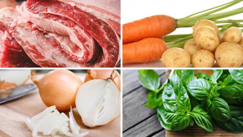 Nguyên liệu làm món bò kho