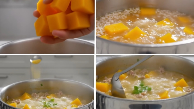 Nấu bí đỏ và hoàn thiện