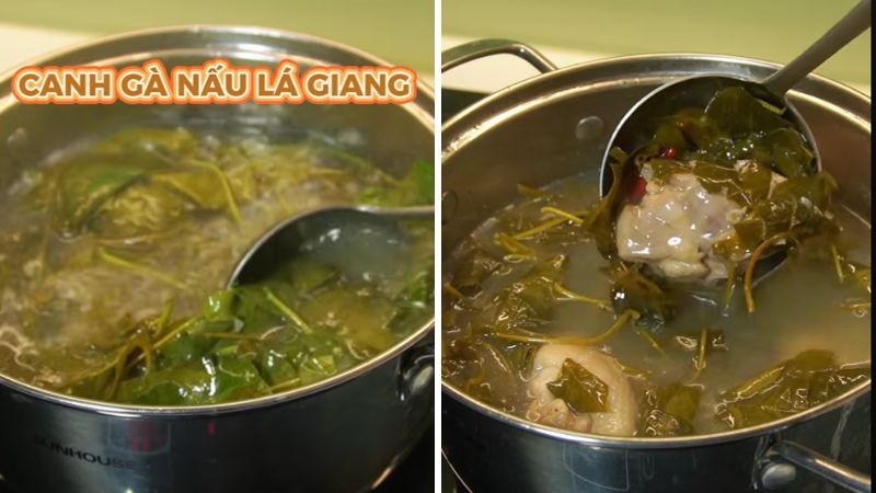 Thưởng thức canh gà lá giang