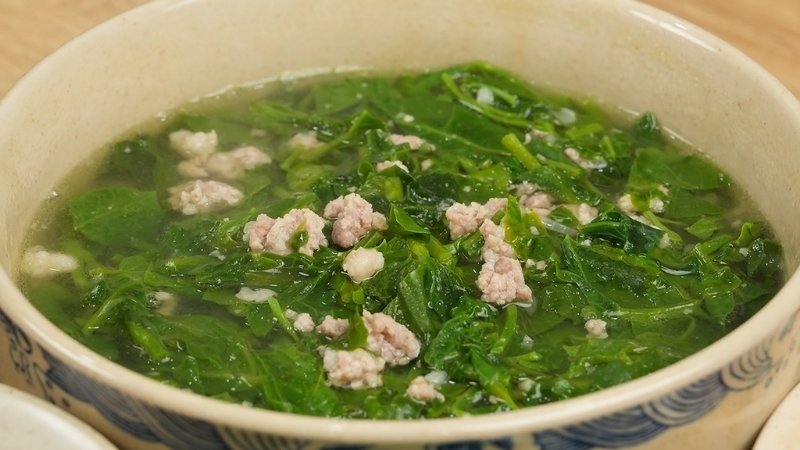 Canh mồng tơi thịt bằm