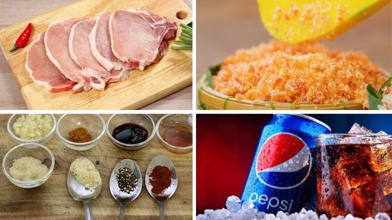 Nguyên liệu làm thịt cốt lết chiên