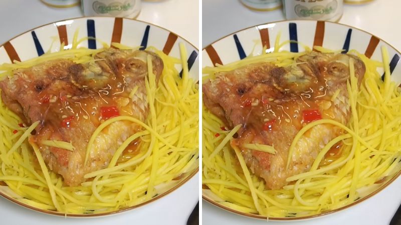 Thưởng thức cá diêu hồng chiên mắm xoài