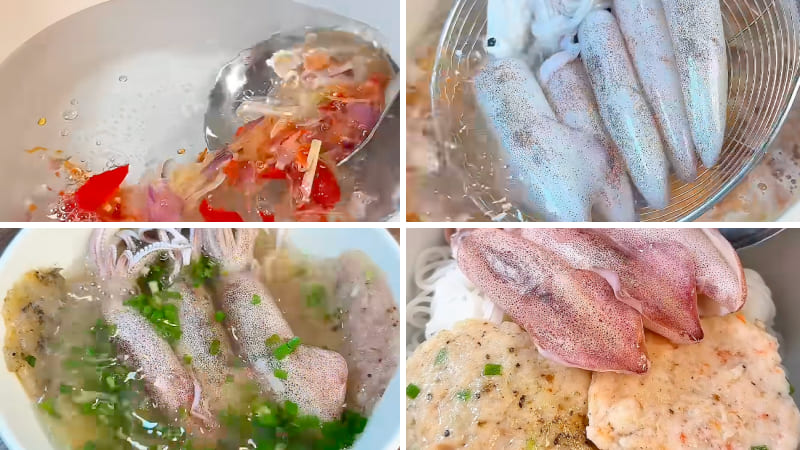 Bước 2: Làm bún quậy