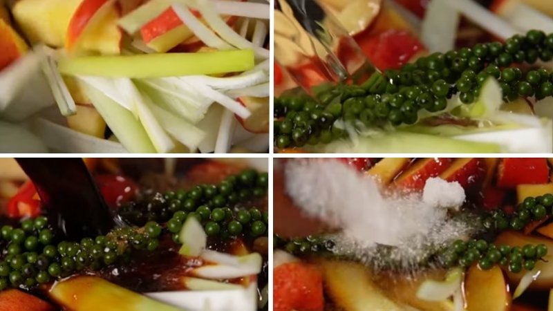 Nấu hỗn hợp nước tương