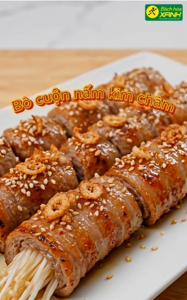3 cách làm món bò cuộn nấm kim châm hấp dẫn như nhà hàng 5 sao