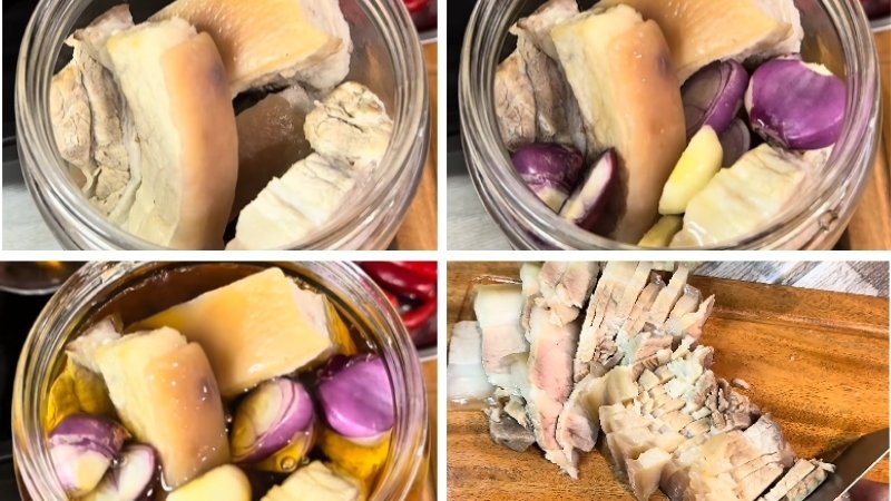 Ngâm thịt ba chỉ