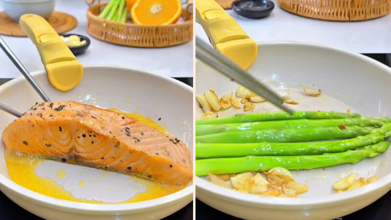 Áp chảo cá hồi