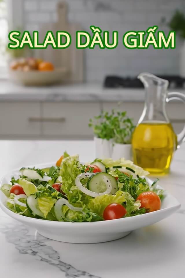 Hướng dẫn làm món salad dầu giấm thơm ngon bổ dưỡng dễ làm tại nhà