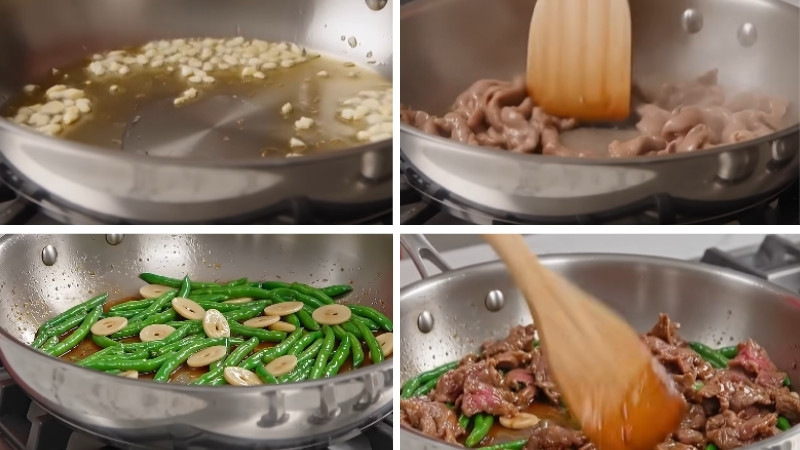 Xào thịt bò đậu que