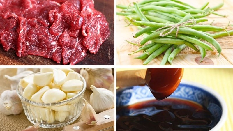Nguyên liệu làm bò xào đậu que