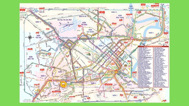 Bản đồ các tuyến xe buýt TP.HCM 2026