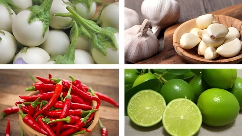 Nguyên liệu làm Cà pháo muối xổi