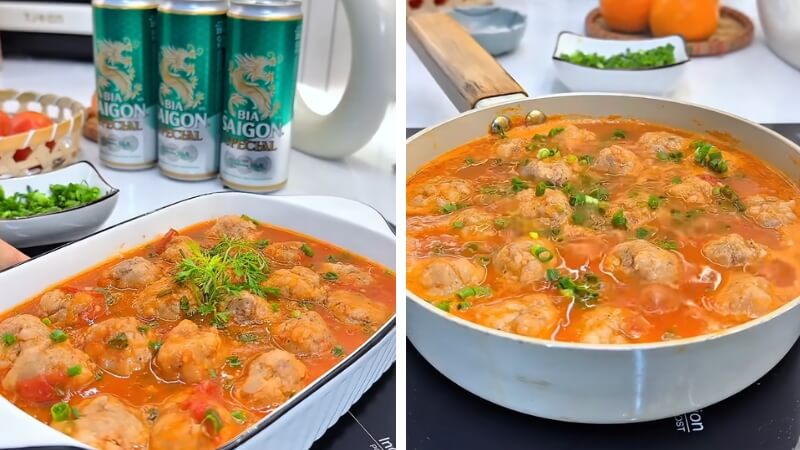 Thịt viên sốt cà