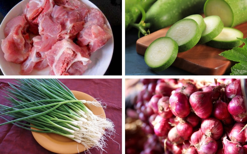 Nguyên liệu tươi ngon giúp món canh thêm ngọt thanh.