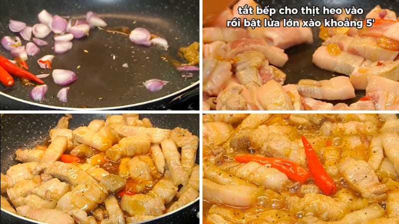 Bước 2: Làm thịt kho