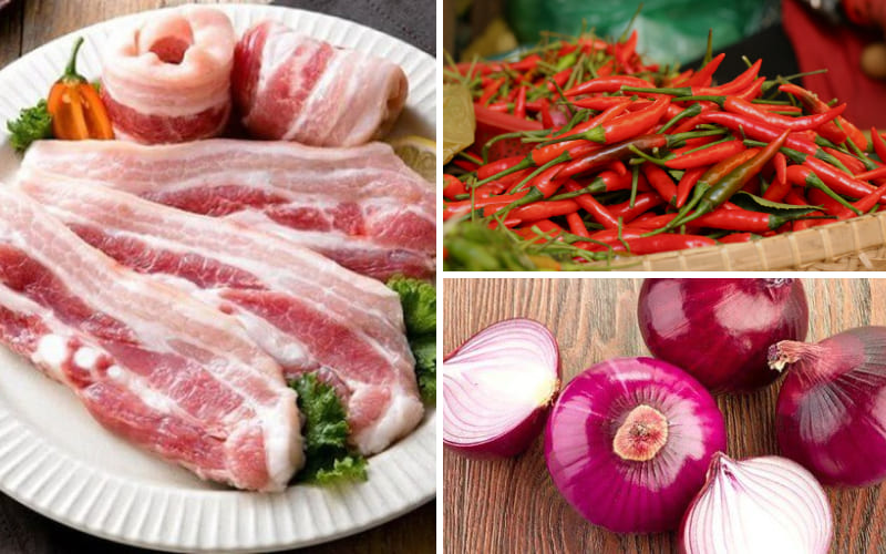 Nguyên liệu làm Thịt kho