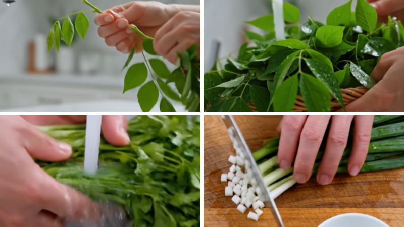 Sơ chế các nguyên liệu còn lại