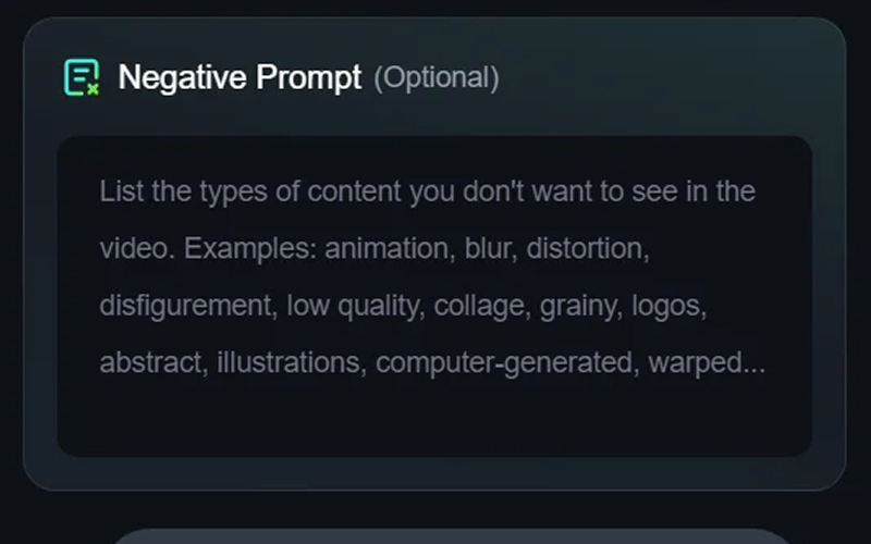 Không dùng negative prompt Không dùng negative prompt