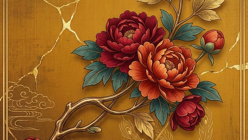 Hình nền hoa mẫu đơn thu hút tài lộc 1
