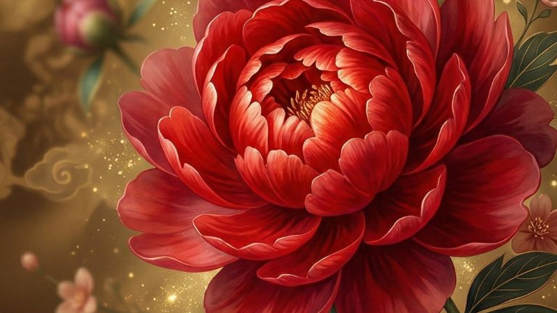 Hình nền hoa mẫu đơn thu hút tài lộc 3