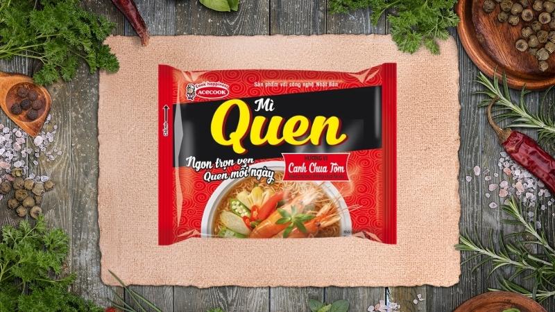 Mì Quen hương vị canh chua tôm gói 63g Mì Quen hương vị canh chua tôm gói 63g