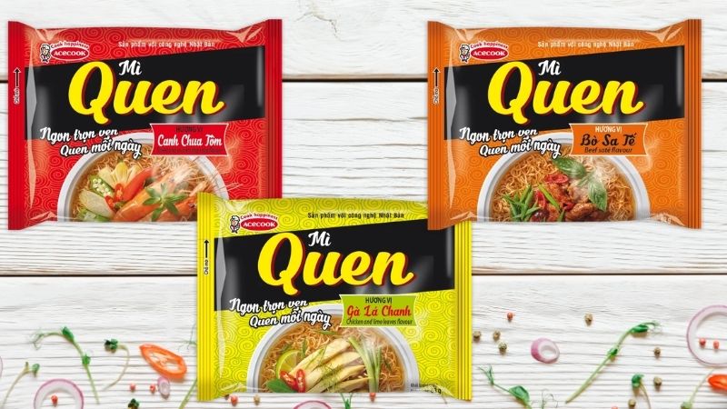 Mì Quen giá chỉ 3.000đ/gói, bạn có thể mua ngay tại các siêu thị Bách hóa XANH toàn quốc Mì Quen giá chỉ 3.000đ/gói, bạn có thể mua ngay tại các siêu thị Bách hóa XANH toàn quốc