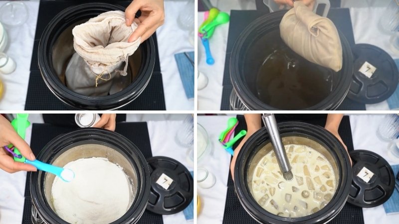 Pha cốt trà sữa