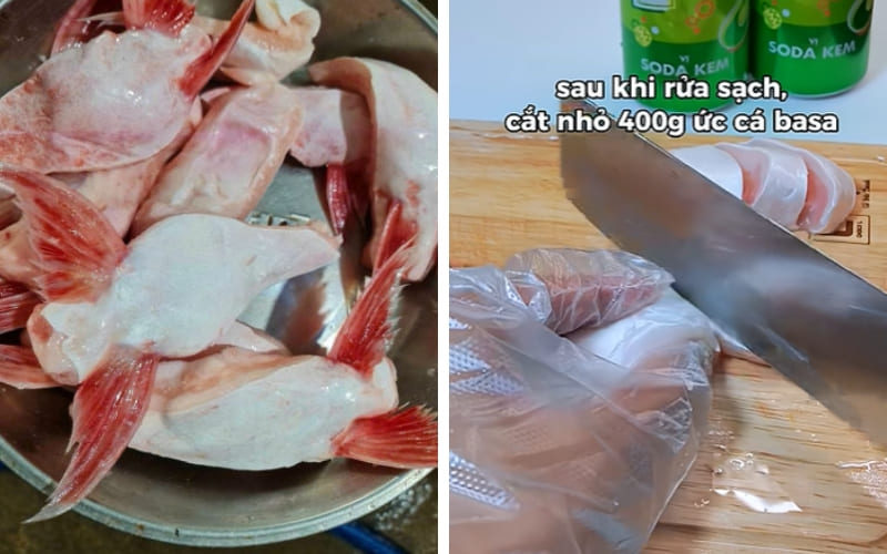 Cá được làm sạch giúp loại bỏ mùi tanh hiệu quả.