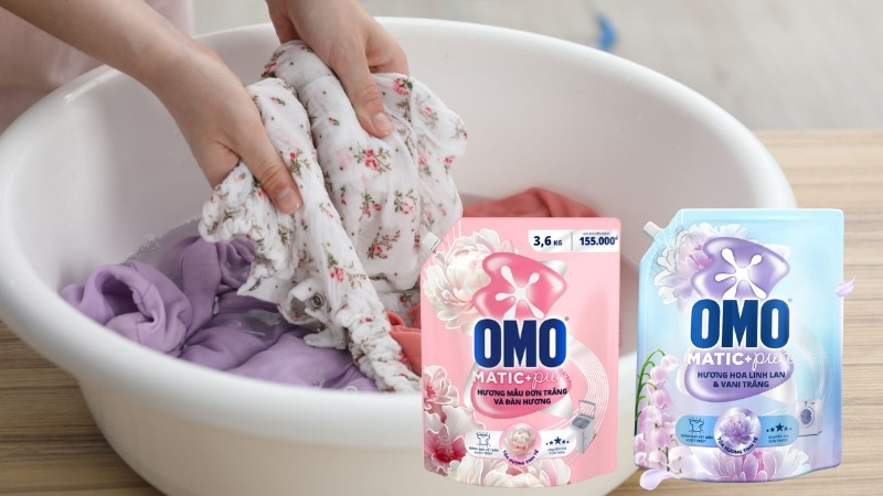 OMO Matic Pure - Sạch Thơm Thanh Nhã mới có thể giặt tay OMO Matic Pure - Sạch Thơm Thanh Nhã mới có thể giặt tay