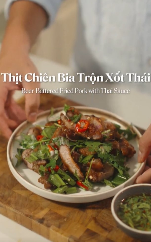 Đổi vị với món thịt chiên bia sốt Thái ngoài giòn, trong mềm mọng, chua ngọt