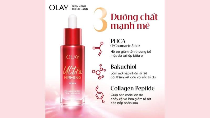 Thành phần của tinh chất Olay Regenerist Ultra Firming Serum