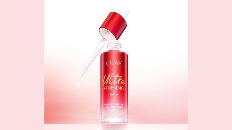 Thiết kế bao bì của tinh chất Olay Regenerist Ultra Firming Serum