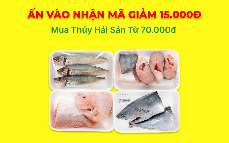 Đổi vị với thủy hải sản tươi rói, chạm banner nhận ngay 15K