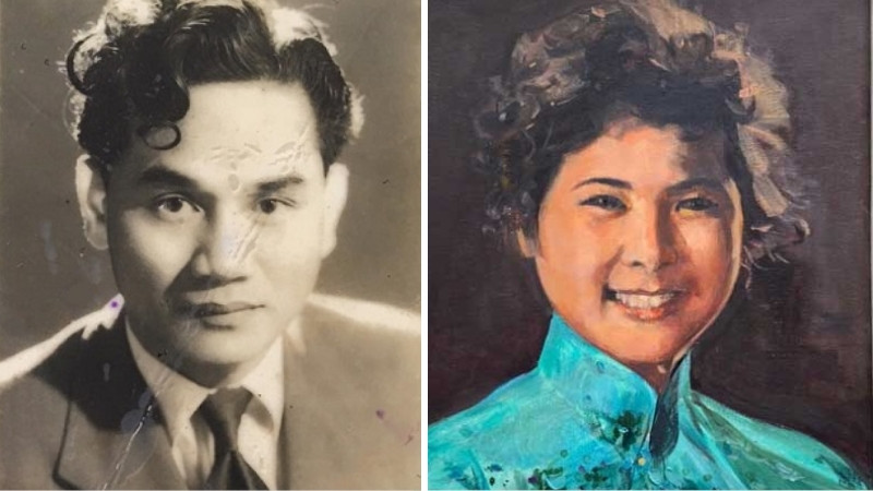 Chân dung nhà thơ Xuân Diệu và Xuân Quỳnh