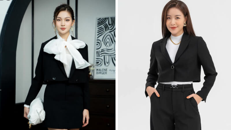 Xu hướng Cropped Vest đen