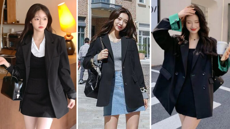 Làm sao để mặc vest đen không bị già?