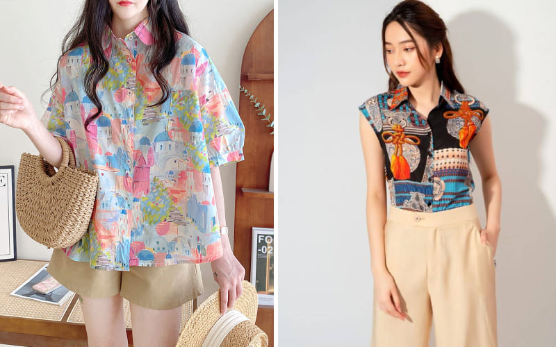 Lãng tử với quần màu be và áo sơ mi họa tiết (Cuban Shirt)