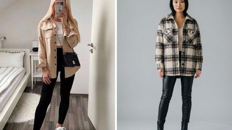 Phối với áo Shacket: Sự giao thoa giữa sơ mi và áo khoác