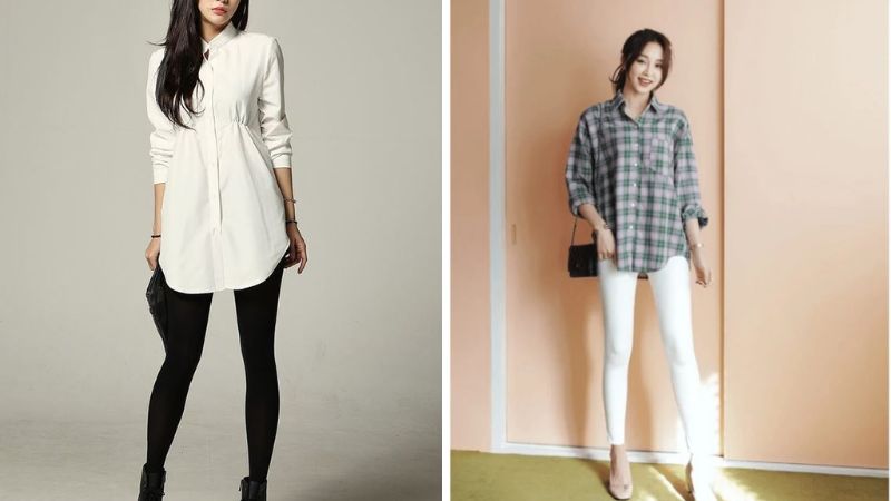 Kết hợp cùng áo sơ mi dáng dài: Thanh lịch nơi công sở