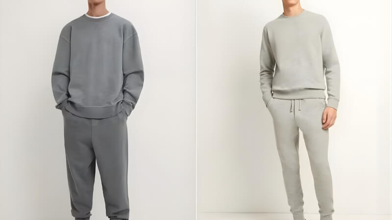 Áo len oversize + quần jogger + giày sneaker