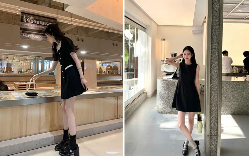 Phối với váy ngắn