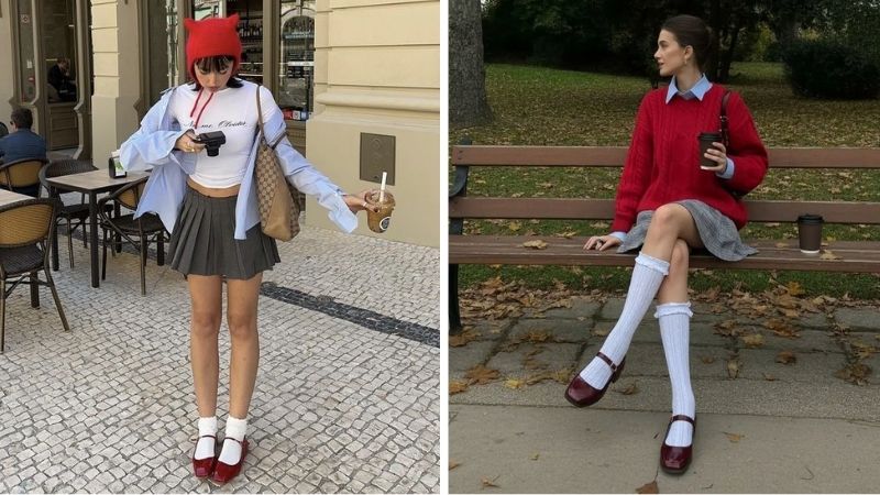 Phối với chân váy