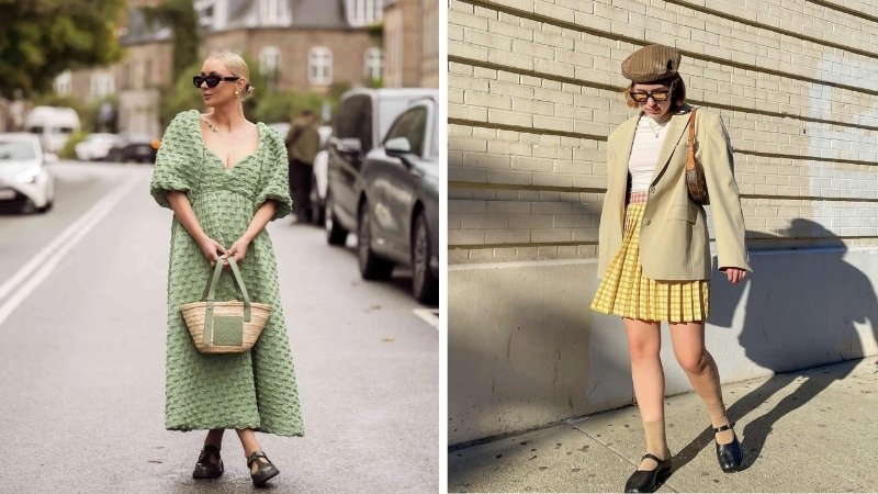 Giày Mary Jane có thiết kế bít mũi đặc trưng