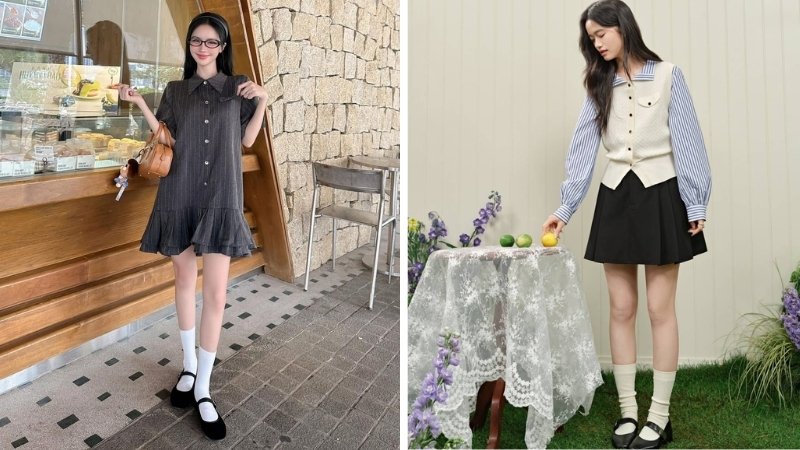 Phối với váy ngắn