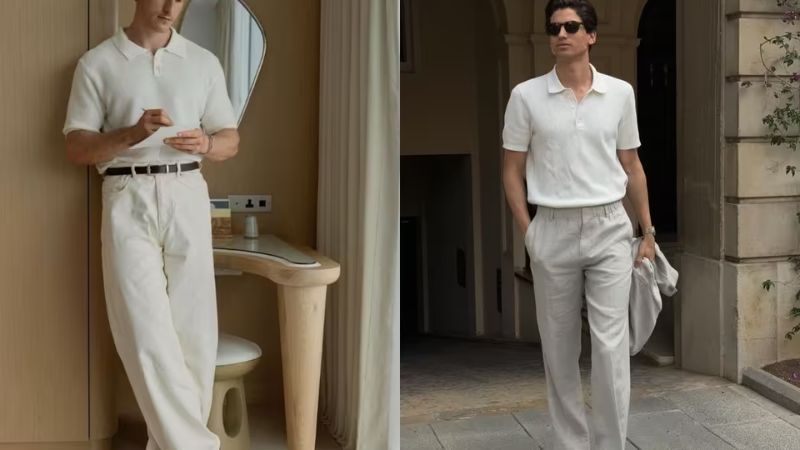 Đi hẹn hò: Áo Polo + Chinos + Loafer