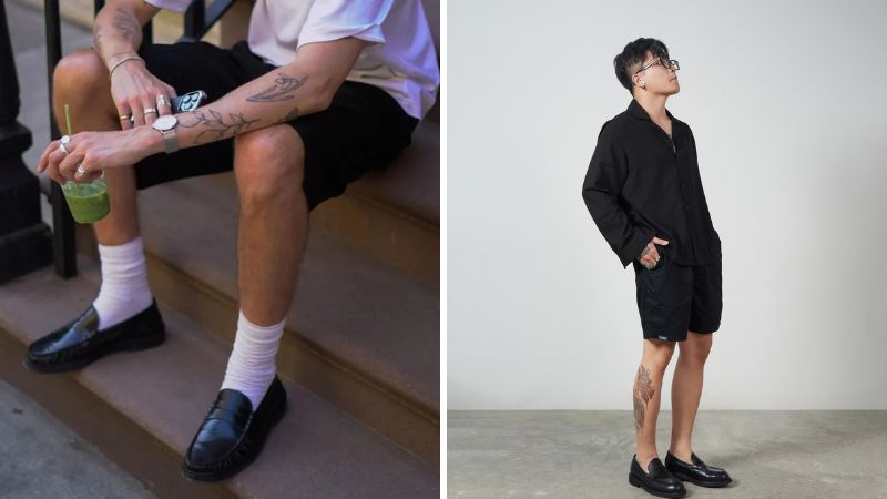 Phối với quần Short (Trẻ trung, mùa hè)