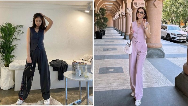 Kết hợp áo sát nách (Vest gile)